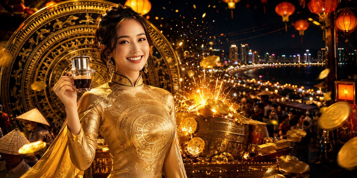 Người phụ nữ mặc áo dài tại Nha Trang sử dụng điện thoại theo dõi cá cược